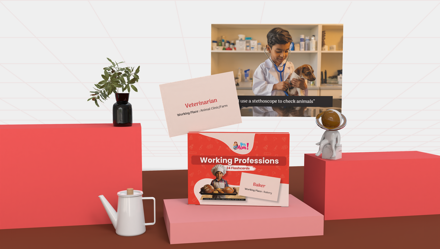 Flip & Guess Flashcards for Kids (3-8 Years) : Set of Riddles, Sports, Professions & Animals | Improves Observation skills, word association, and logical thinking.